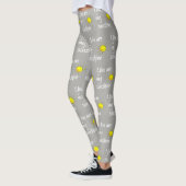 Sie sind mein Sonnenschein (weißer Text auf Grau) Leggings (Links)
