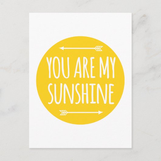 Sie sind mein Sonnenschein, Wortkunst, Textdesign Postkarte (Vorderseite)
