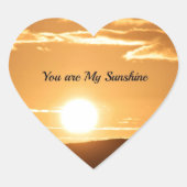Sie sind mein Sonnenschutzmittel Herz-Aufkleber (Vorderseite)