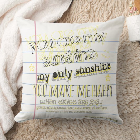 Sie sind mein Sunshine - Notebook Paper Graphic Pi Kissen (Decke)