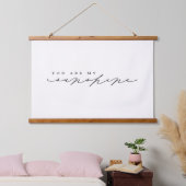 Sie sind mein Sunshine Script Kinderzimmer Dekor Wandteppich Mit Holzrahmen (Schlafzimmer)