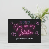 Sie sind mein Valentinlicht, Neonlicht, Feiertagskarte (Stehend Vorderseite)