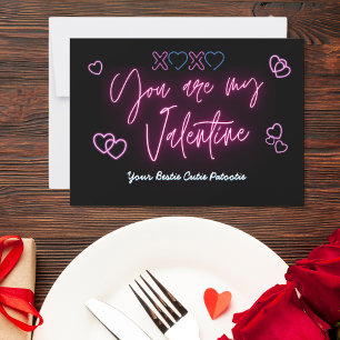 Sie sind mein Valentinlicht, Neonlicht, Feiertagskarte