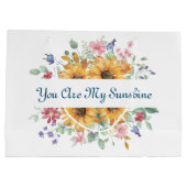 Sie sind mein Zitat von Sonnenschein und Sonnenblu Große Geschenktüte (Rückseite)