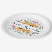 Sie sind mein Zitat von Sonnenschein und Sonnenblu Pappteller (Schrägansicht)