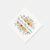 Sie sind mein Zitat von Sonnenschein und Sonnenblu Serviette (Ecke)