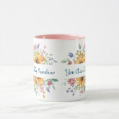 Sie sind mein Zitat von Sonnenschein und Sonnenblu Tasse (Zentrum)