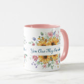 Sie sind mein Zitat von Sonnenschein und Sonnenblu Tasse (VorderseiteRechts)