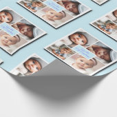 Sie sind meine Alles-Foto-Collage auf blau Geschenkpapier (Ecke)