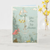 Sie sind meine Ankerwagentafel Karte (Gelbe Blume)