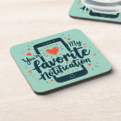 Sie sind meine bevorzugte digitale Zuneigung Getränkeuntersetzer (Linke Seite)