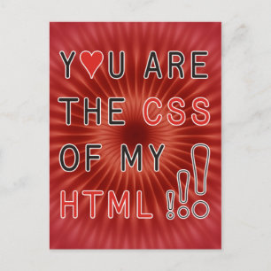 Sie sind meine CSS - rote Blume glänzen Postkarte