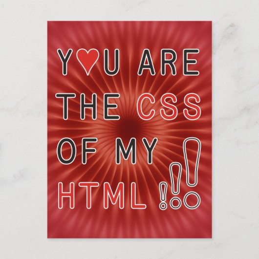 Sie sind meine CSS - rote Blume glänzen Postkarte (Vorderseite)