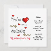 Sie sind meine Einladungs-Valentinen für die Visit Einladung (Rückseite)