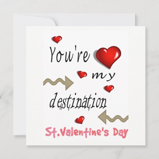 Sie sind meine Einladungs-Valentinen für die Visit Einladung (Vorderseite)