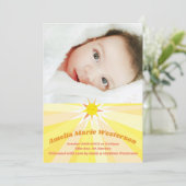 Sie sind meine Geburtsankündigung von Sunshine Bab Einladung (Stehend Vorderseite)