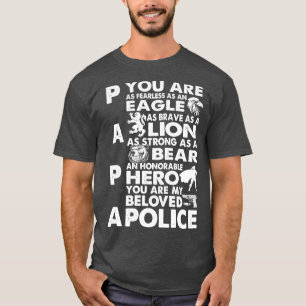 Sie sind meine geliebte Polizei Papa Proud Polizei T-Shirt