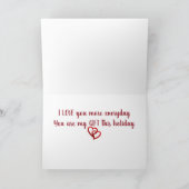 SIE SIND **MEINE GIFT** LIEBE BEI CHRISTMAS KARTE (Innenseite)