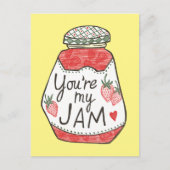 SIE SIND MEINE JAM Strawberry Illustration Custom  Postkarte (Vorderseite)