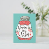 SIE SIND MEINE JAM Strawberry Illustration Custom Postkarte (Stehend Vorderseite)