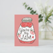 SIE SIND MEINE JAM Strawberry Illustration Custom Postkarte (Stehend Vorderseite)