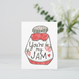 SIE SIND MEINE JAM Strawberry Illustration Custom Postkarte