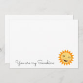 Sie sind meine niedlichen Sonnenstrahlen Mitteilungskarte (Vorne/Hinten)