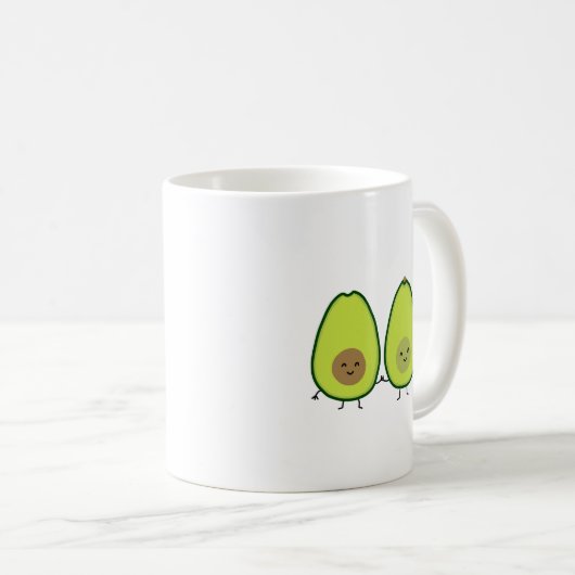 Sie sind meine PERFEKTE HÄLFTE, AVOCADO Kaffeetasse (VorderseiteRechts)
