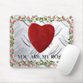 Sie sind meine Rose Rosenrahmen Herz Mousepad (Mit Mouse)