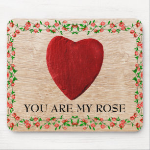 Sie sind meine Rose Rosenrahmen Herz Mousepad