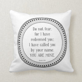 Sie sind meine, Schwarzweiss-Schrift Kissen