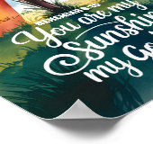 Sie sind meine sonnendurchflutete Christliche Kind Poster (Ecke)