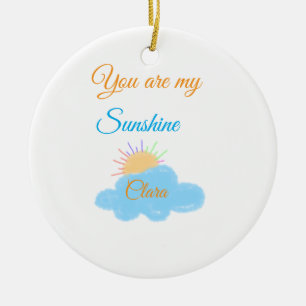 Sie sind meine sonnengelben, orangefarbenen Sonnen Keramik Ornament
