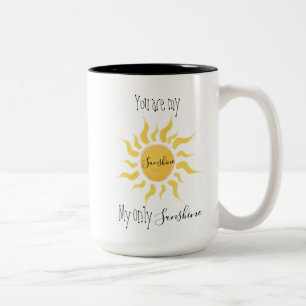 Sie sind meine Sonnenschein-Tasse Zweifarbige Tasse