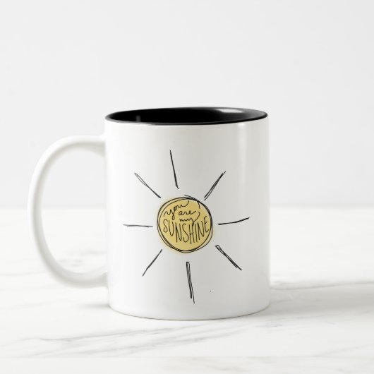 Sie sind meine Sonnenschein-Tasse Zweifarbige Tasse (Links)