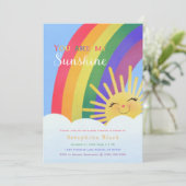 Sie sind meine Sonnenschutzmittel-Regenbogensprink Einladung (Stehend Vorderseite)