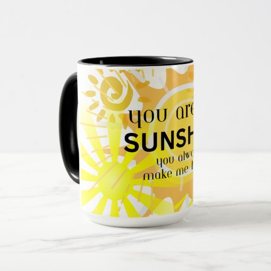 Sie sind meine sonnige Tasse . Kaffee Tasse (Vorderseite Links)