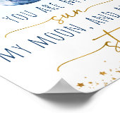 Sie sind meine Sun Moon Stars Space Blue & Gold Poster (Ecke)