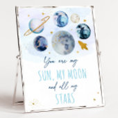 Sie sind meine Sun Moon Stars Space Blue & Gold Poster