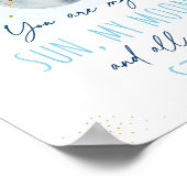 Sie sind meine Sun Moon Stars Space Blue & Gold Poster (Ecke)