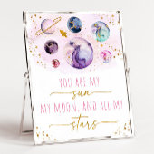 Sie sind meine Sun Moon Stars Space Pink & Gold Poster