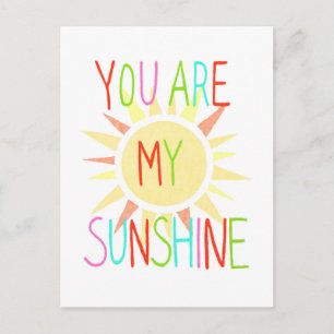 Sie sind meine Sun Shine Postcard glücklich farben Postkarte