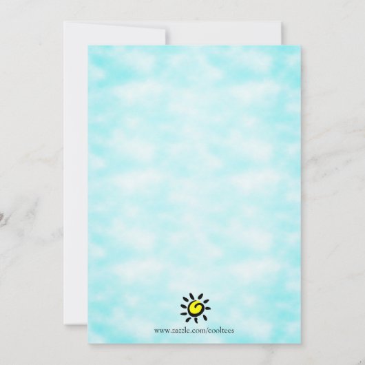 Sie sind meine Sunshine Baby Nuetral Dusche Einlad Einladung (Rückseite)