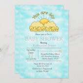 Sie sind meine Sunshine Baby Nuetral Dusche Einlad Einladung (Vorne/Hinten)