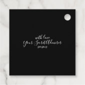 Sie sind meine Valentine Custom Black Typografy Geschenkanhänger (Rückseite)
