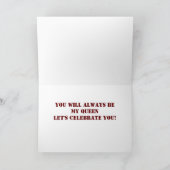 SIE SIND MEINE *VINTAGE QUEEN* FEIERFEIERIN "YOU" KARTE (Innenseite)