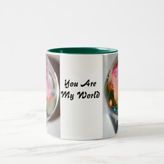 Sie sind meine Welt Zweifarbige Tasse (Mittel)