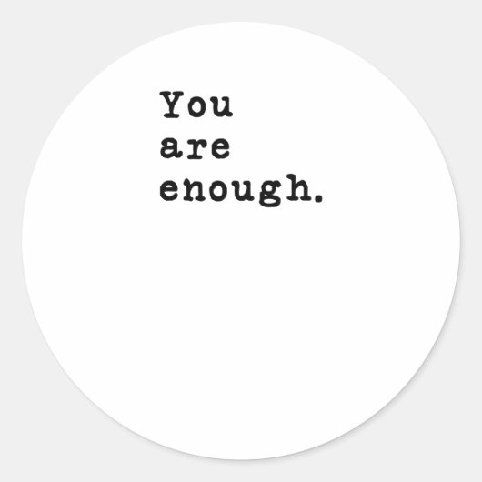 Sie sind Motivierend genug Retro-Schreibmaschine Runder Aufkleber (Vorderseite)