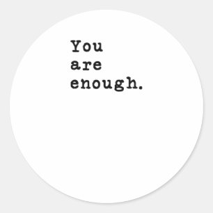 Sie sind Motivierend genug Retro-Schreibmaschinens Runder Aufkleber