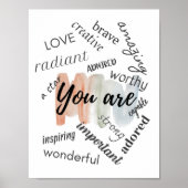 Sie sind Motivierend Wörter Inspirationsposition Poster (Vorne)